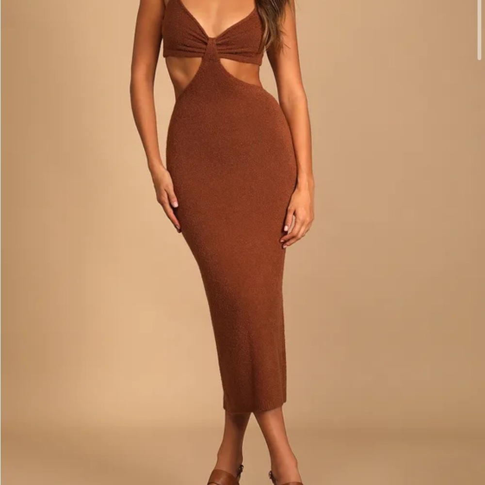 Lulus The Way I Fee Cut-Out Midi Dress